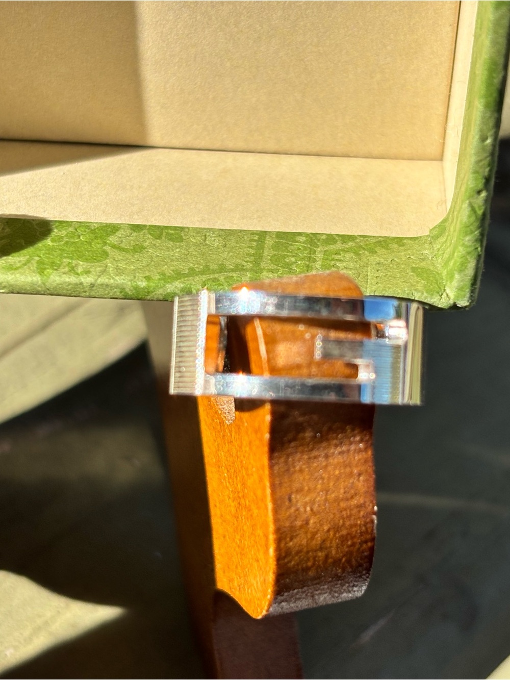 Gucci Silver Metal Ring Band with Signature G Motif size 6